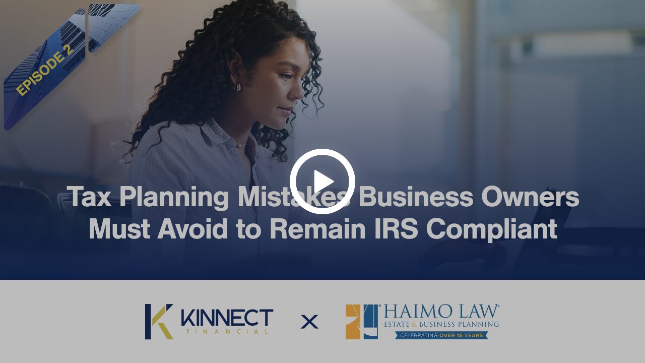 podcast thumbnail graphic with a woman in professional attire